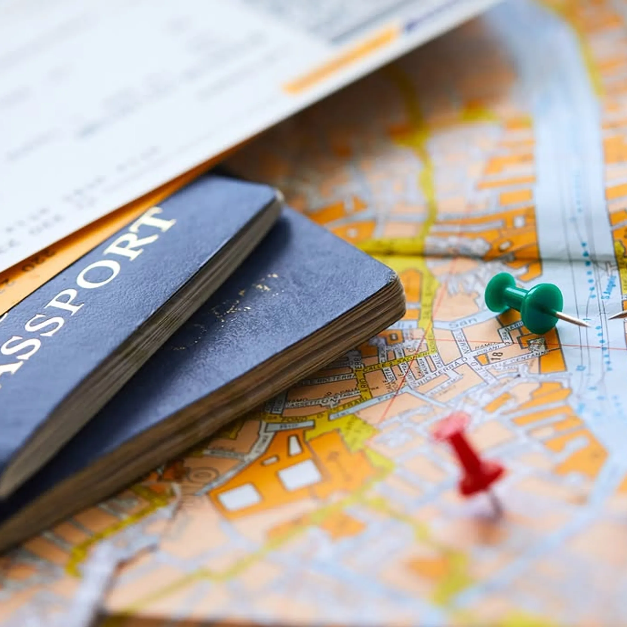 travel essentials laid out neatly